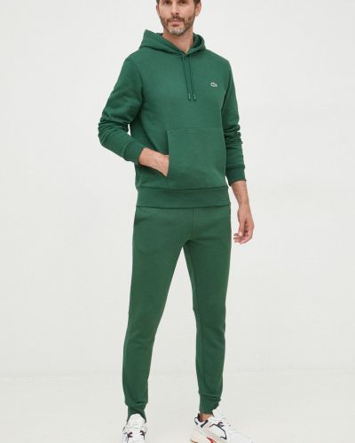 Зеленый однотонный свитер Lacoste