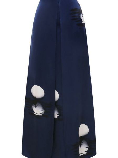 Шелковая юбка Kiton синяя