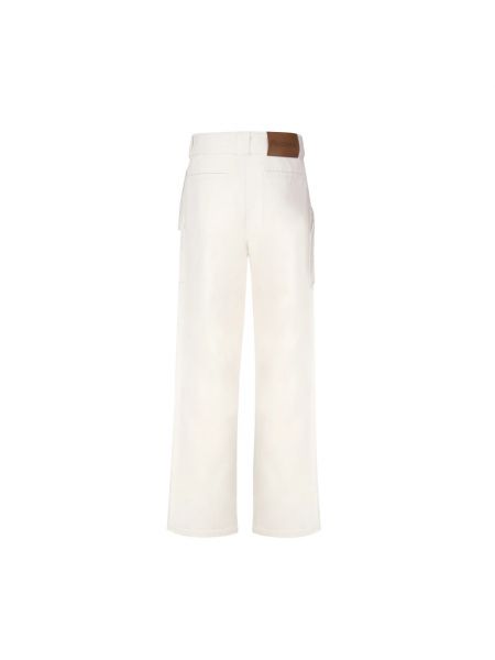 Pantalones cargo de algodón con bolsillos Jw Anderson blanco