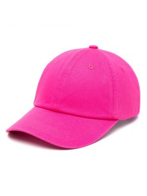 Памучна шапка с козирки Acne Studios розово