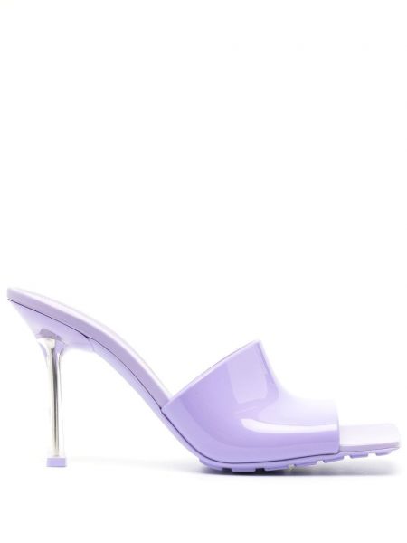 Papuci tip mules din piele Bottega Veneta violet