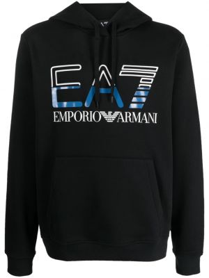 Hoodie Ea7 Emporio Armani svart