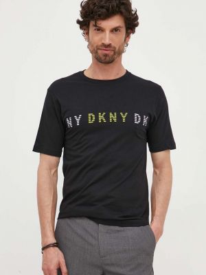 Хлопковая футболка с принтом Dkny