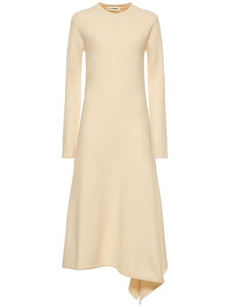 Asymmetrisk ull dress Jil Sander