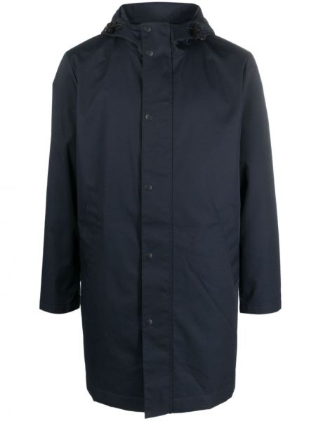 Manteau à boutons à capuche imperméable Sandro bleu