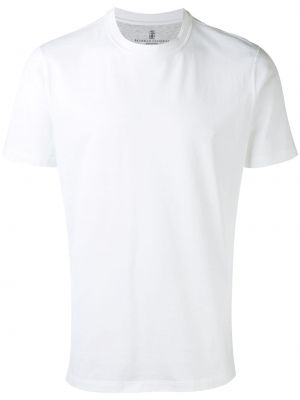 Camiseta de cuello redondo Brunello Cucinelli blanco