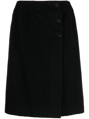 Кашмирена пола с копчета Chanel Pre-owned черно