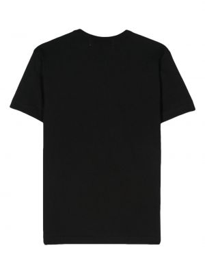 Bavlněné tričko se srdcovým vzorem Comme Des Garçons Play černé
