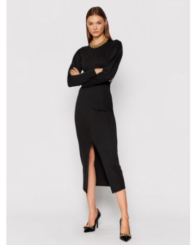 TWINSET Kötött ruha 212TP2064 Fekete Slim Fit