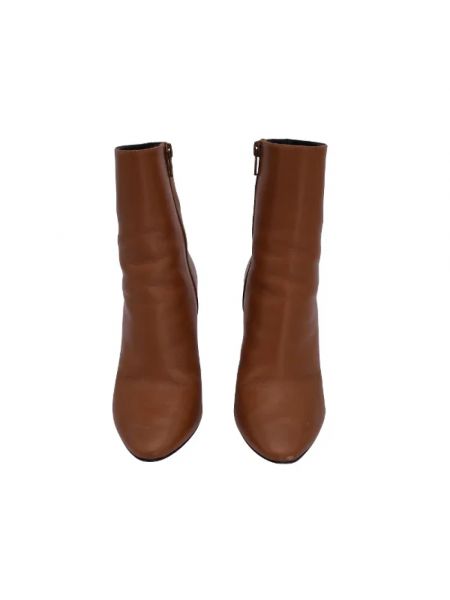 Botas de agua de cuero retro Yves Saint Laurent Vintage marrón