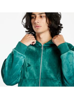 Mikina s kapucí na zip Adidas Originals zelená