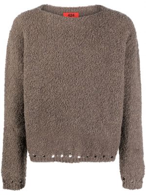 Fleecový sveter 424 hnedá