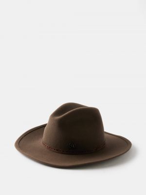 Ковбойская шляпа austin из шерстяного фетра Maison Michel коричневый