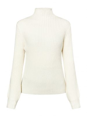 Памучен пуловер Dreimaster Klassik бяло