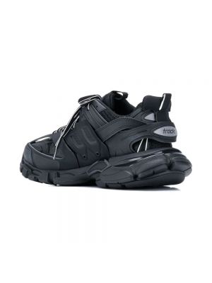 Sneakersy skórzane z siateczką ze skóry ekologicznej Balenciaga Track czarne