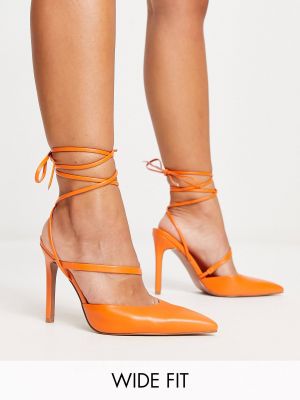 Туфли на каблуке на высоком каблуке Asos оранжевые