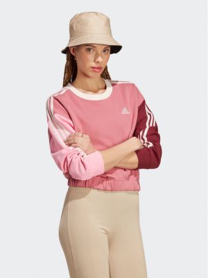 Relaxed суитчър на райета Adidas розово