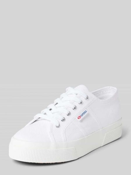 Sneakersy w jednolitym kolorze Superga białe