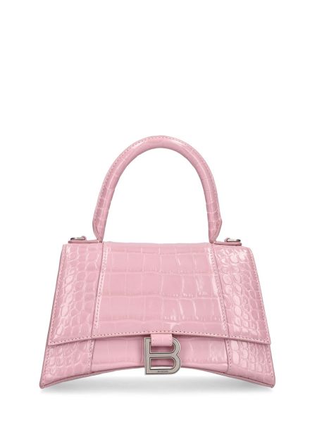 Nahka värillinen laukku Balenciaga pinkki