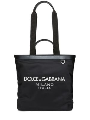 Nailoninė shopper rankinė Dolce & Gabbana juoda