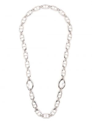 Chunky ogrlica z perlami Capsule Eleven srebrna