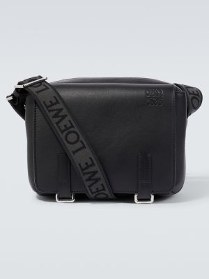 Δερμάτινη τσάντα χιαστί Loewe μαύρο