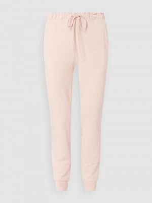 Spodnie z dżerseju Esprit różowe