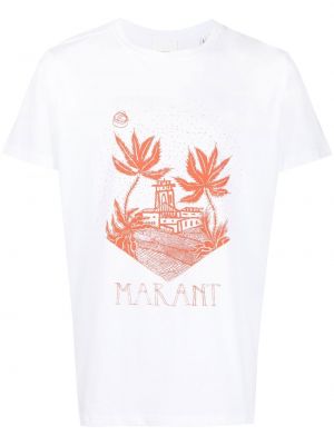 T-shirt mit print mit rundem ausschnitt Marant