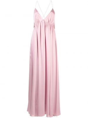 Μεταξωτή μάξι φόρεμα Zimmermann ροζ