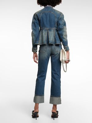 Kurtka jeansowa Alexander Mcqueen niebieska