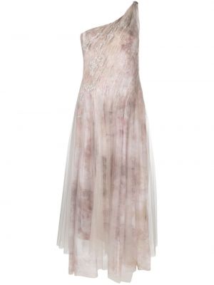 Asymetrické koktejlkové šaty Ralph Lauren Collection fialová