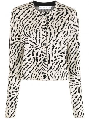 Cardigan de mătase din bumbac cu imprimeu animal print Proenza Schouler