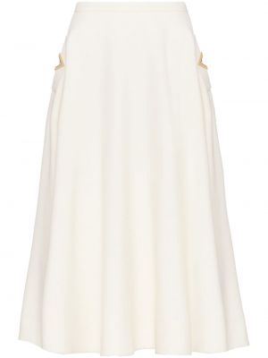 Midi suknja Valentino Garavani bijela