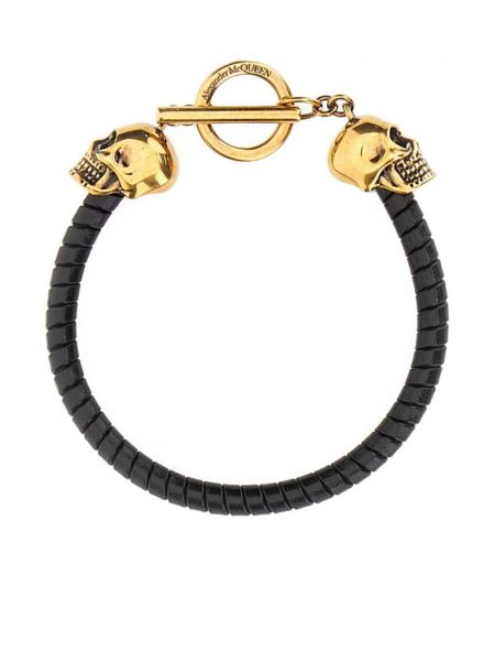 Læder armbånd Alexander Mcqueen sort