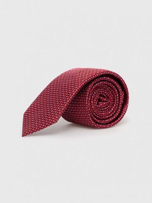 HUGO selyen nyakkendő  - Piros