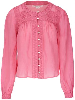 Bluză cu nasturi Veronica Beard roz