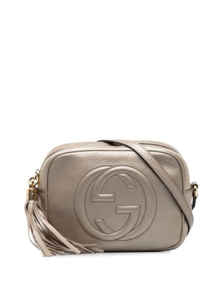 Kožna crossbody torbica Gucci Pre-owned zlatna