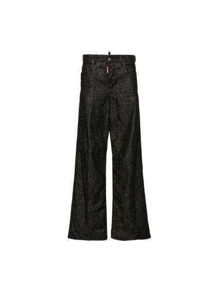Szerokie spodnie Dsquared2 czarne