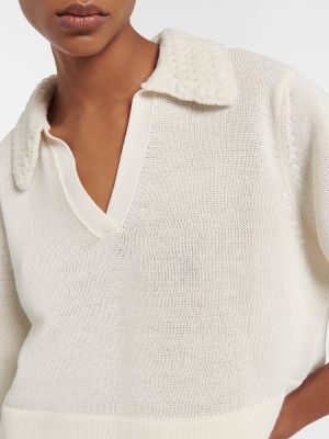 Sweter wełniany bawełniany Dorothee Schumacher biały