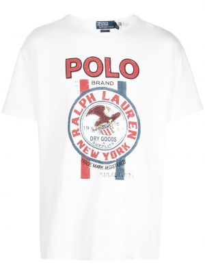 Sjekket trykt bomull t-skjorte Polo Ralph Lauren