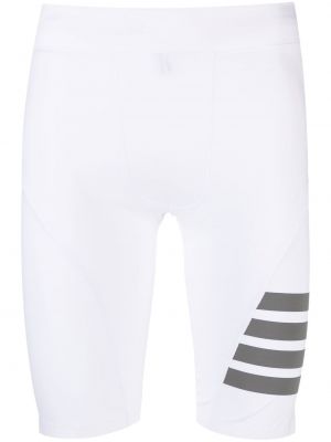 Pantaloni scurți pentru ciclism cu dungi Thom Browne alb