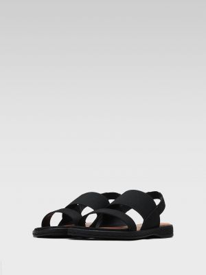 Kožené sandály z nubuku Sarah Karen černé