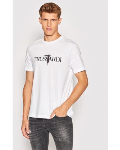 T-shirt à imprimé Trussardi blanc