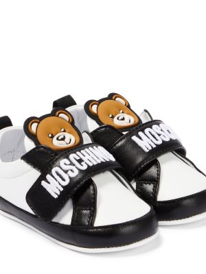 Læder sneakers for piger Moschino Kids sort