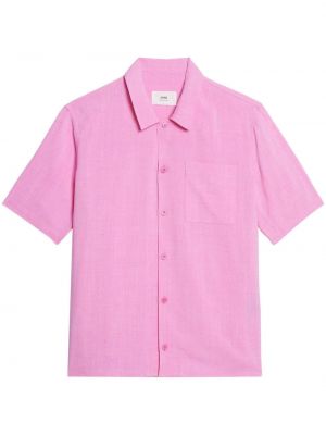 Chemise avec manches courtes Ami Paris rose