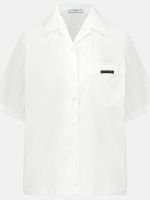 Camisa de nailon Prada blanco