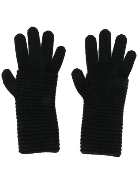 Πλεκτά γάντια κασμιρένια Blanca Vita μαύρο