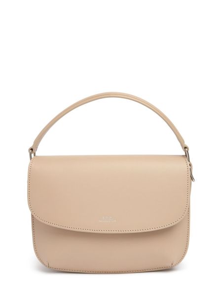 Lær mini bag A.p.c. beige