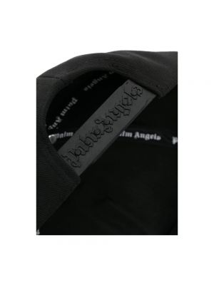 Gorra de algodón con estampado Palm Angels negro