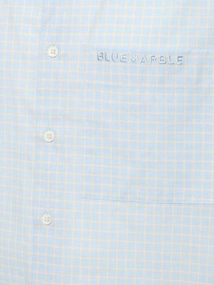Chemise en coton avec manches courtes Bluemarble bleu